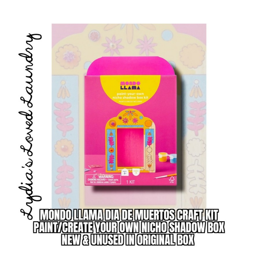 🌞 5/$20 Mondo Llama Art Set Paint Your Own Nicho Shadow Box New